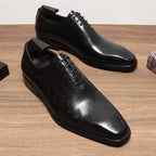 Men's Unique Etched Oxfords: Polished Fashion Celebration Dress Shoesyes