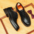 Men's Vintage Derby Shoes: Burnished Leather Formal Dress Shoes