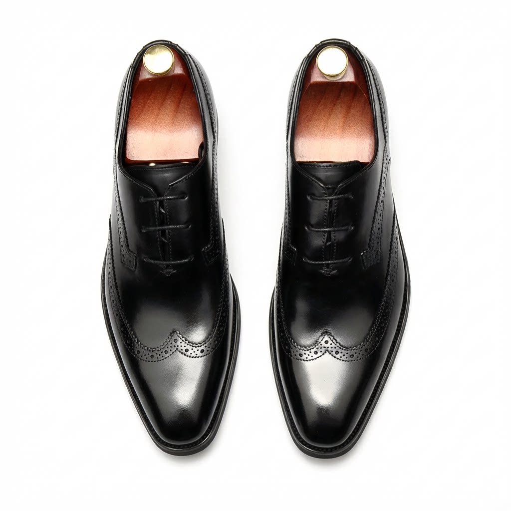 Men's Vintage Wingtip Oxfords: Suited Fashion Wedding Dress Shoesyes