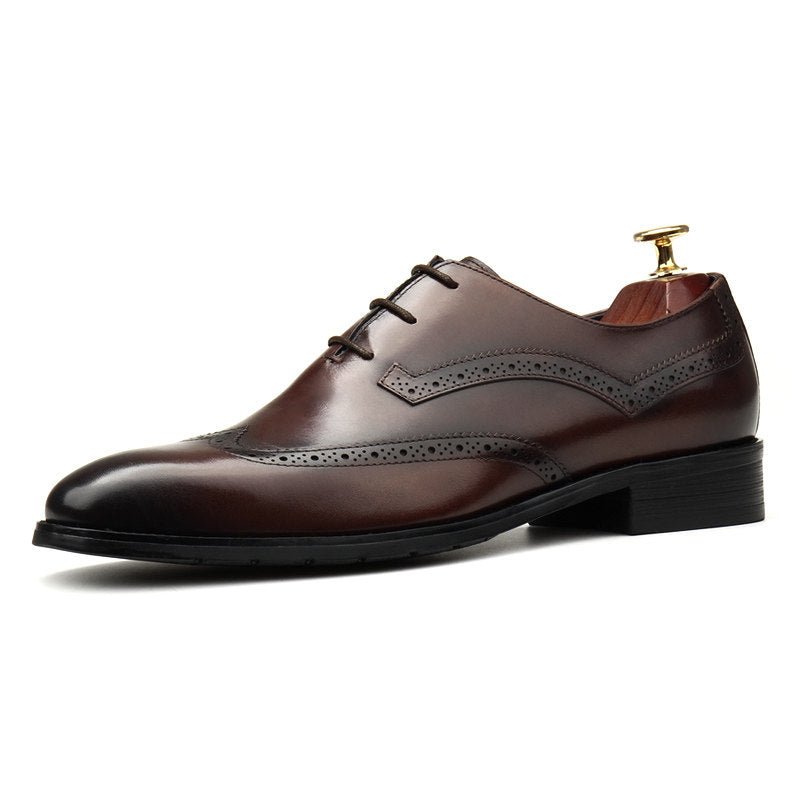 Men's Vintage Wingtip Oxfords: Suited Fashion Wedding Dress Shoesyes