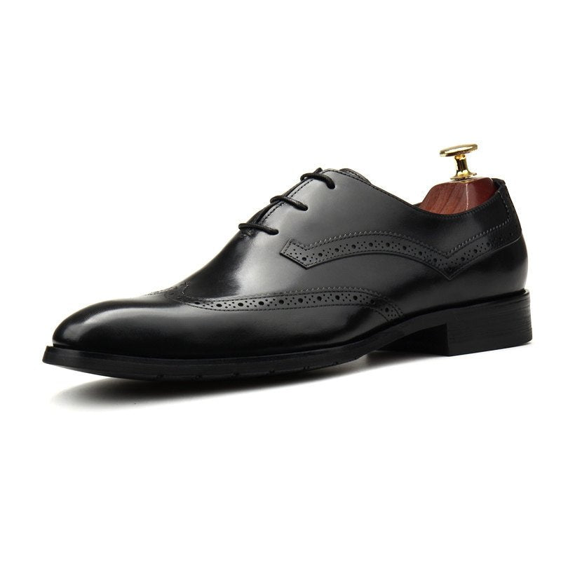 Men's Vintage Wingtip Oxfords: Suited Fashion Wedding Dress Shoesyes