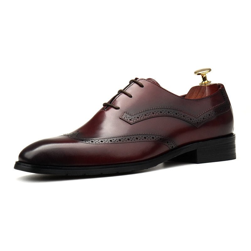 Men's Vintage Wingtip Oxfords: Suited Fashion Wedding Dress Shoesyes
