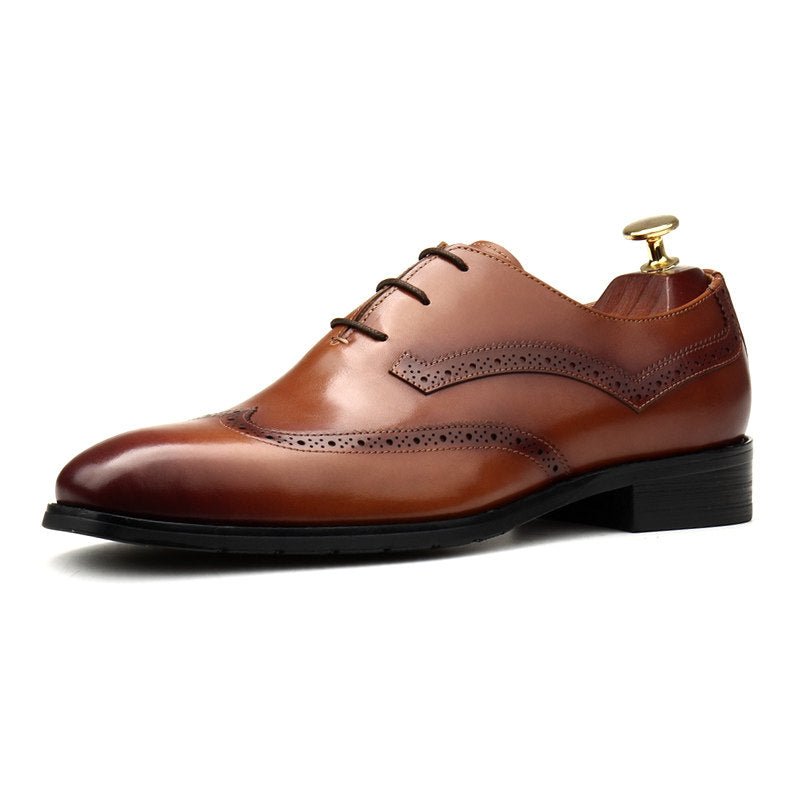 Men's Vintage Wingtip Oxfords: Suited Fashion Wedding Dress Shoesyes