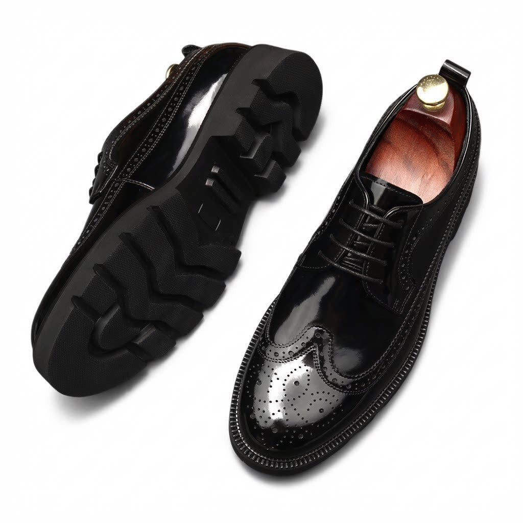 Men's Wingtip Brogue Derby Shoes: Classic Wedding Formal Dress Shoesyes