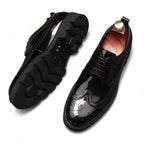 Men's Wingtip Brogue Derby Shoes: Classic Wedding Formal Dress Shoesyes
