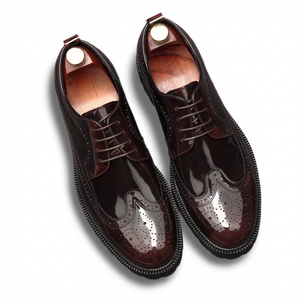 Men's Wingtip Brogue Derby Shoes: Classic Wedding Formal Dress Shoesyes