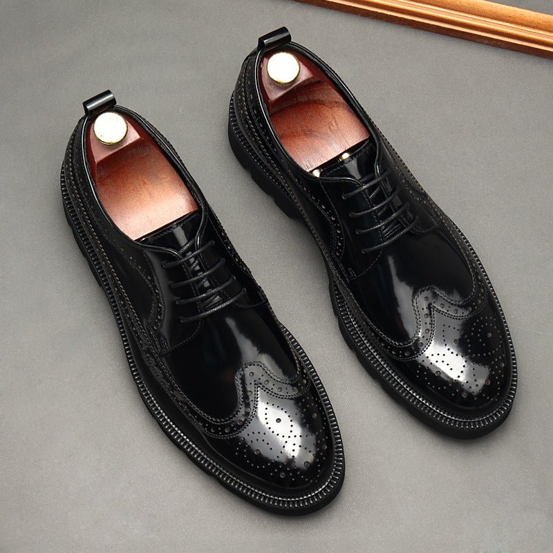 Men's Wingtip Brogue Derby Shoes: Classic Wedding Formal Dress Shoesyes