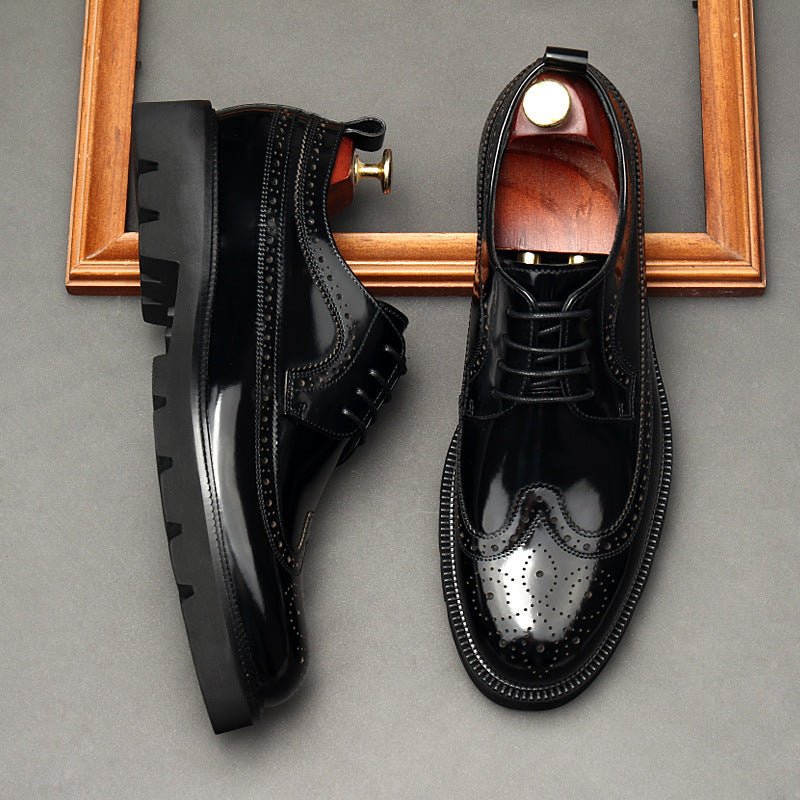 Men's Wingtip Brogue Derby Shoes: Classic Wedding Formal Dress Shoesyes