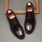 Men's Wingtip Brogue Derby Shoes: Classic Wedding Formal Dress Shoesyes