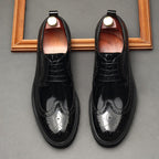 Men's Wingtip Brogue Derby Shoes: Classic Wedding Formal Dress Shoesyes