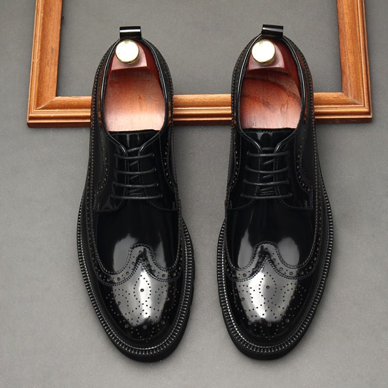 Men's Wingtip Brogue Derby Shoes: Classic Wedding Formal Dress Shoesyes