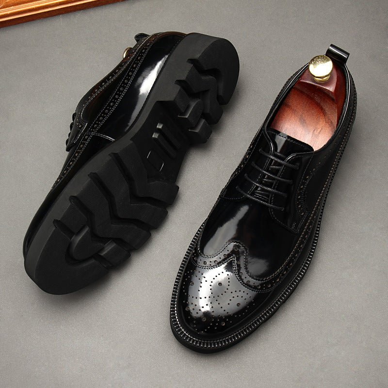 Men's Wingtip Brogue Derby Shoes: Classic Wedding Formal Dress Shoesyes