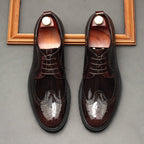 Men's Wingtip Brogue Derby Shoes: Classic Wedding Formal Dress Shoesyes