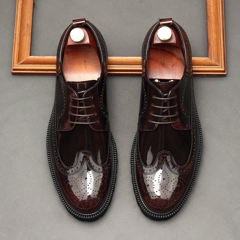 Men's Wingtip Brogue Derby Shoes: Classic Wedding Formal Dress Shoesyes