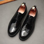 Men's Wingtip Brogue Derby Shoes: Classic Wedding Formal Dress Shoesyes