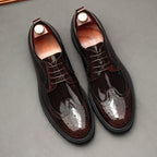 Men's Wingtip Brogue Derby Shoes: Classic Wedding Formal Dress Shoesyes