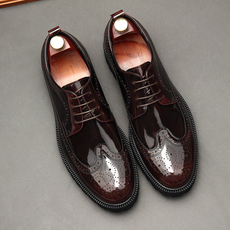 Men's Wingtip Brogue Derby Shoes: Classic Wedding Formal Dress Shoesyes