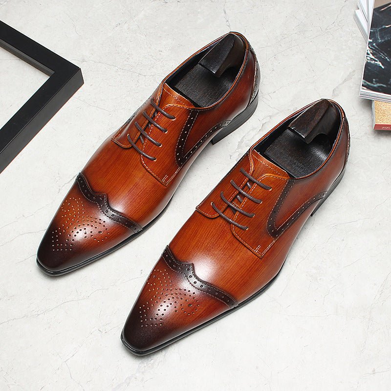 Men's Wingtip Brogue Derby Shoes: Stylish Wedding Formal Dress Shoesyes