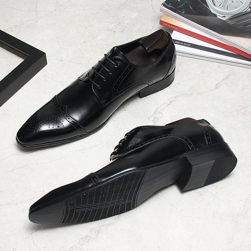 Men's Wingtip Brogue Derby Shoes: Stylish Wedding Formal Dress Shoesyes