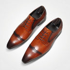 Men's Wingtip Brogue Derby Shoes: Stylish Wedding Formal Dress Shoesyes