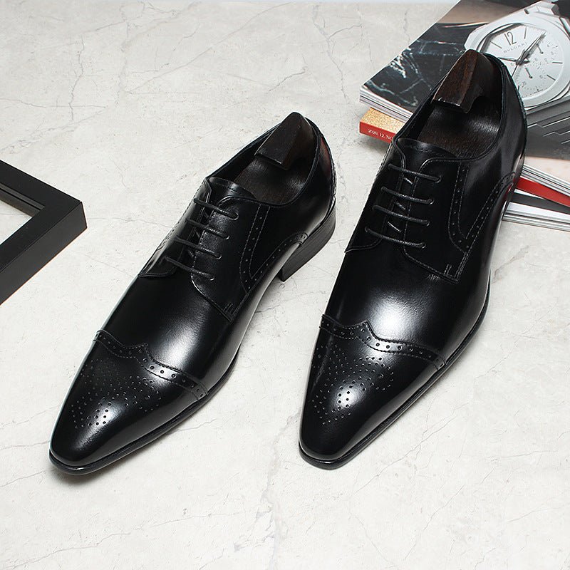 Men's Wingtip Brogue Derby Shoes: Stylish Wedding Formal Dress Shoesyes