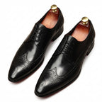 Men's Wingtip Brogue Derby: Stylish Wedding Formal Dress Shoesyes