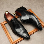 Men's Wingtip Brogue Derby: Stylish Wedding Formal Dress Shoesyes