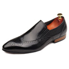 Men's Wingtip Brogue Dress Shoes: Stylish Pointed Toe Weddingyes