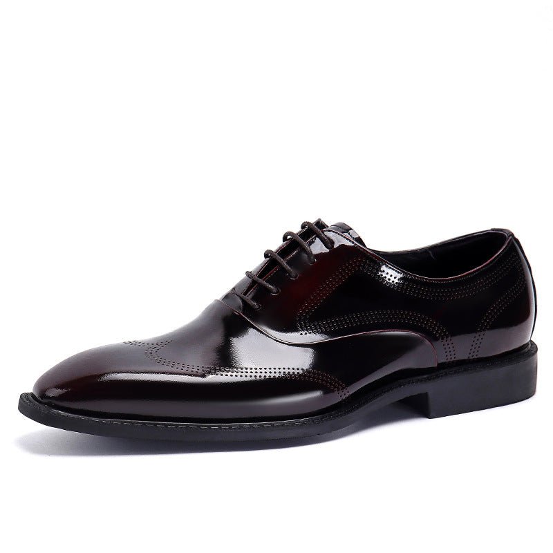 Men's Wingtip Brogue Oxford Dress Shoes Polished Leather Formal Shoesyes