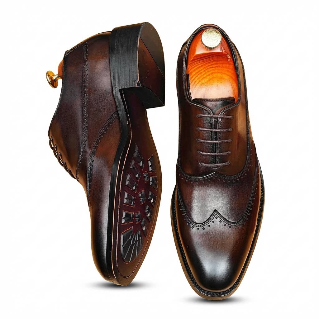 Men's Wingtip Brogue Oxford | Rugged Luxury Dress Shoesyes