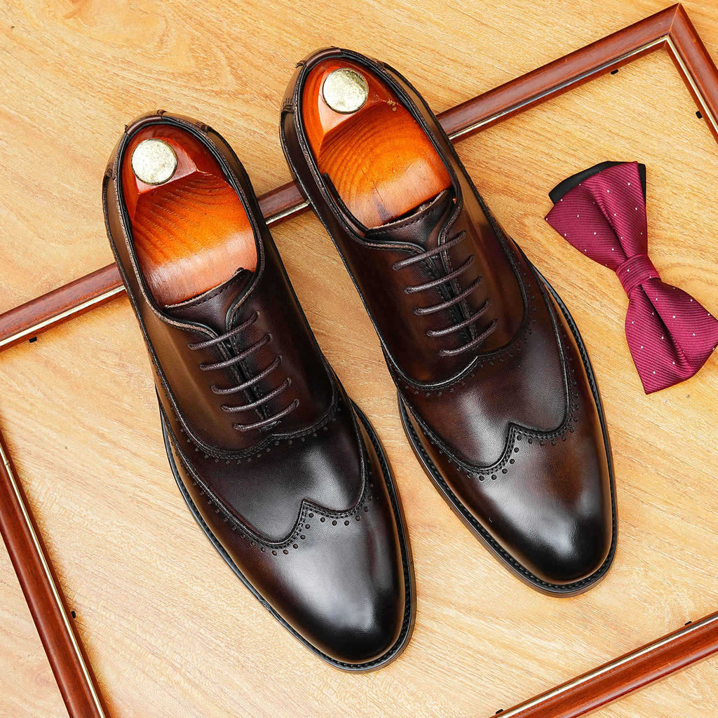 Men's Wingtip Brogue Oxford | Rugged Luxury Dress Shoesyes