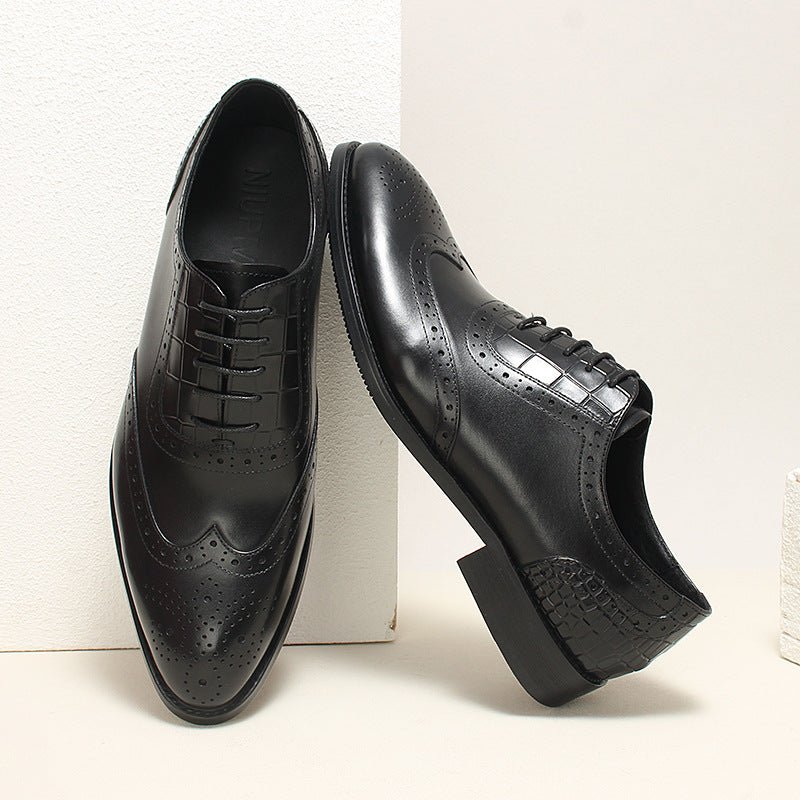 Men's Wingtip Brogue Oxfords: Fashion Matrimonial Wedding Dress Shoesyes