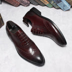 Men's Wingtip Brogue Oxfords: Fashion Matrimonial Wedding Dress Shoesyes