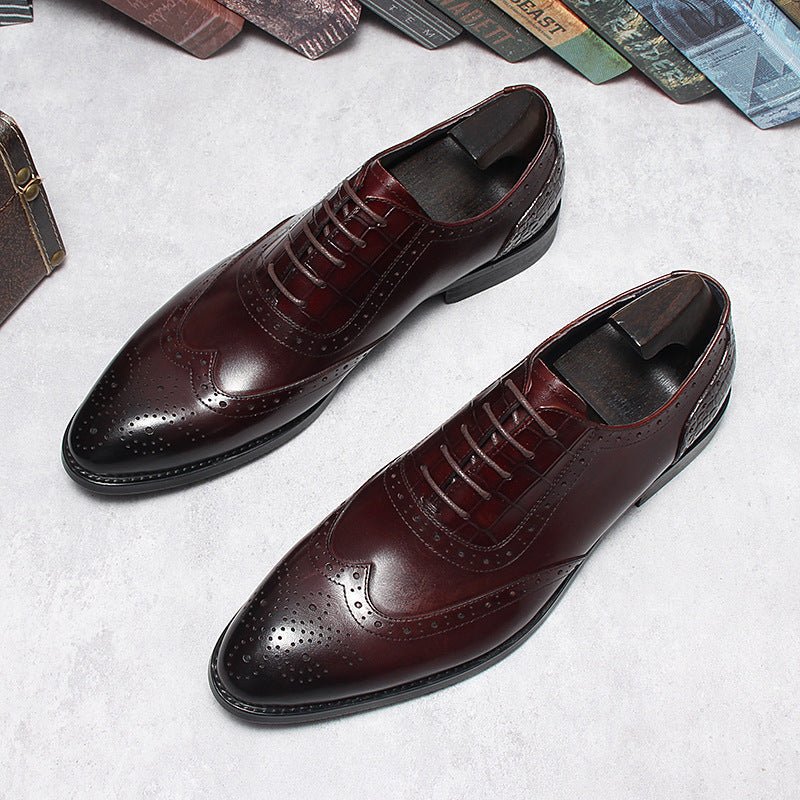 Men's Wingtip Brogue Oxfords: Fashion Matrimonial Wedding Dress Shoesyes