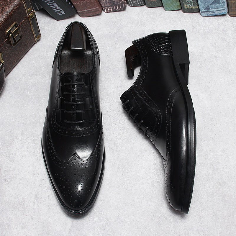 Men's Wingtip Brogue Oxfords: Fashion Matrimonial Wedding Dress Shoesyes