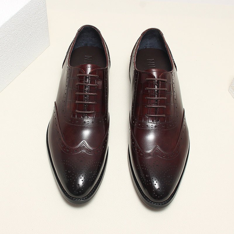 Men's Wingtip Brogue Oxfords: Fashion Matrimonial Wedding Dress Shoesyes