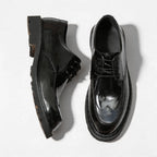 Men's Wingtip Derby Dress Shoes: Fashion Chunky Sole Formal