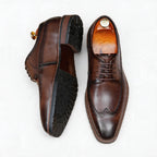 Men's Wingtip Derby Shoes: Hand - Finished Leather Formal Dress Shoes