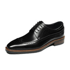 Men's Wingtip Derby Shoes: Hand - Finished Leather Formal Dress Shoes