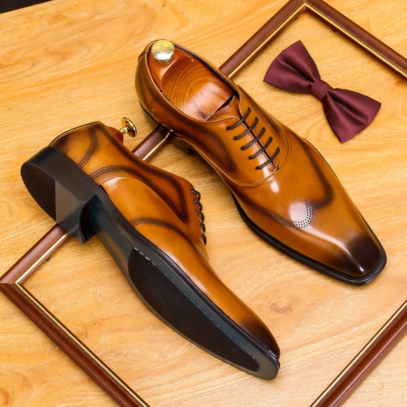Men's Wingtip Square Toe Oxford | Italian Artisan Dress Shoesyes