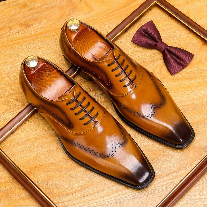 Men's Wingtip Square Toe Oxford | Italian Artisan Dress Shoesyes