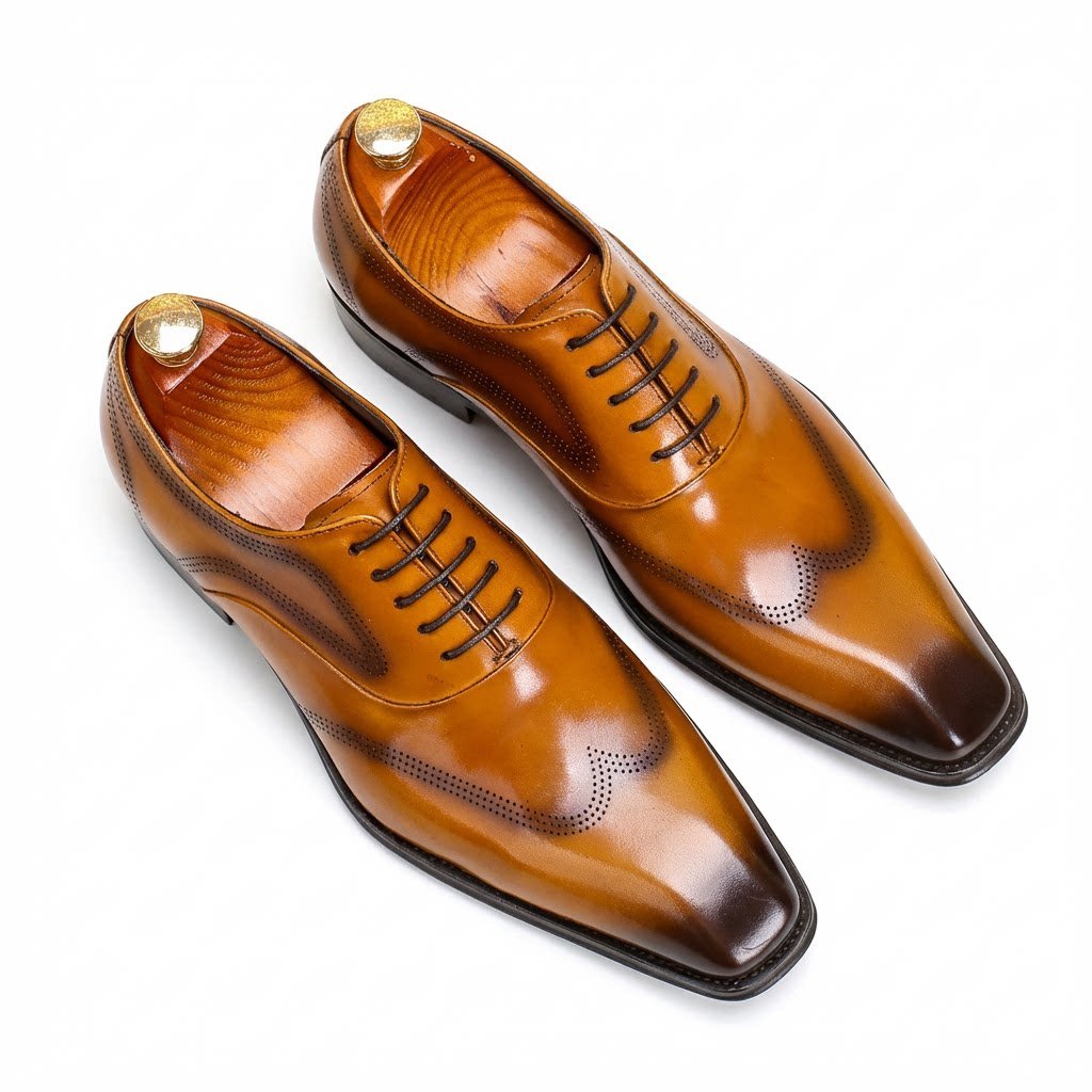 Men's Wingtip Square Toe Oxford | Italian Artisan Dress Shoesyes