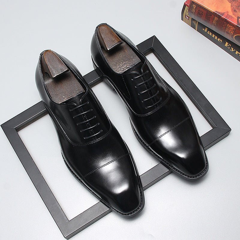 Men's Wood - Grain Cap Toe Oxfords: Fashion Rite Wedding Dress Shoesyes