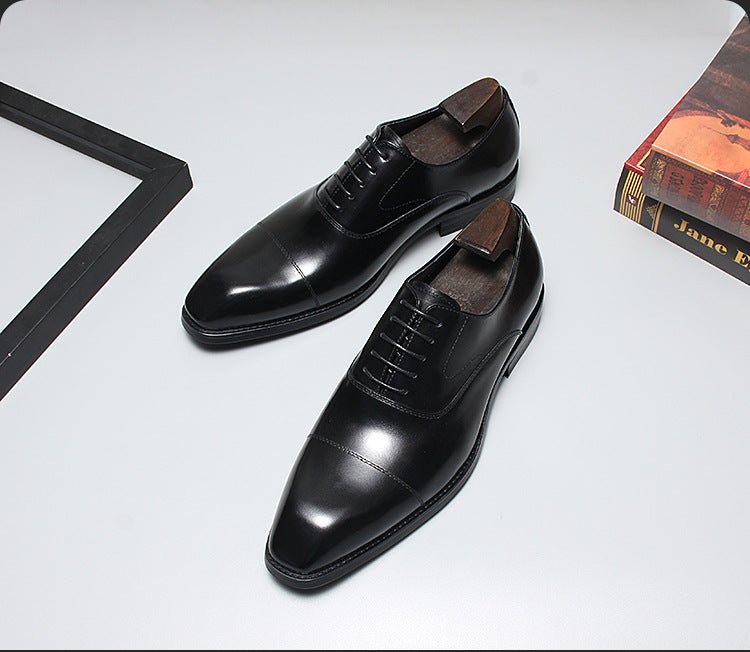 Men's Wood - Grain Cap Toe Oxfords: Fashion Rite Wedding Dress Shoesyes