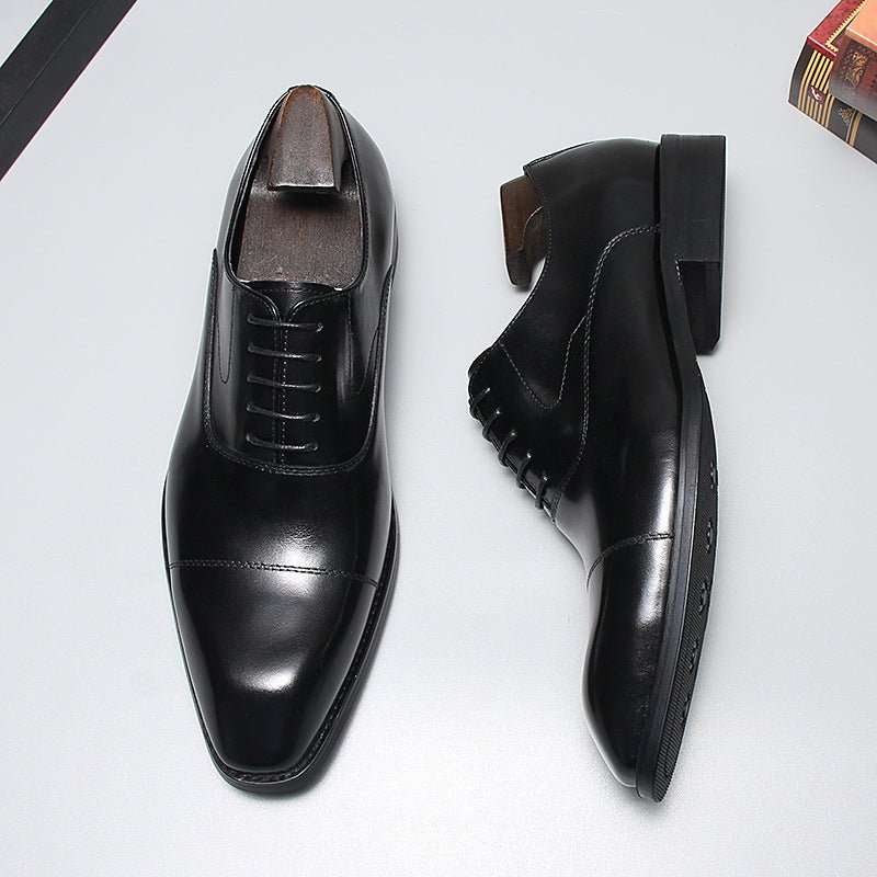 Men's Wood - Grain Cap Toe Oxfords: Fashion Rite Wedding Dress Shoesyes