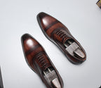Men's Wood - Grain Cap Toe Oxfords: Fashion Rite Wedding Dress Shoesyes
