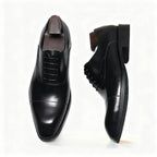 Men's Wood - Grain Cap Toe Oxfords: Fashion Rite Wedding Dress Shoesyes