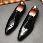 Men's Woven Texture Derby: Stylish Wedding Formal Dress Shoesyes