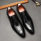 Men's Woven Texture Derby: Stylish Wedding Formal Dress Shoesyes