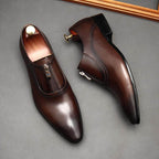 Men's Zipper Front Dress Shoes: Stylish Pointed Toe Wedding Loafersyes